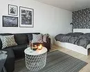 Cómo combinar la sala de estar y el dormitorio: 11 ideas útiles y 50 ejemplos de diseño 10727_20