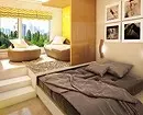 رہنے کے کمرے اور بیڈروم کو یکجا کرنے کے لئے کس طرح: 11 مفید خیالات اور 50 ڈیزائن کی مثالیں 10727_40