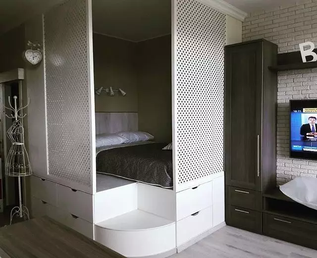 Com combinar la sala d'estar i el dormitori: 11 idees útils i 50 exemples de disseny 10727_62