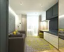 رہنے کے کمرے اور بیڈروم کو یکجا کرنے کے لئے کس طرح: 11 مفید خیالات اور 50 ڈیزائن کی مثالیں 10727_7