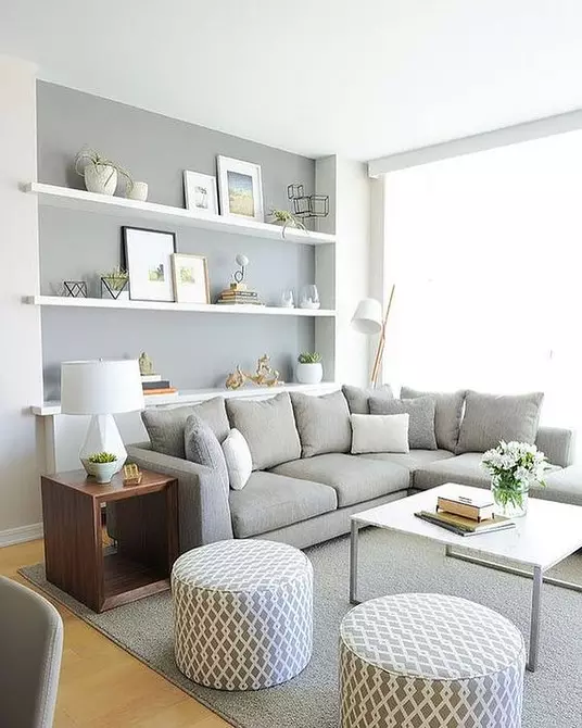 Cara mengganti rak di apartemen: 20 pilihan yang indah dan kompak 10826_17