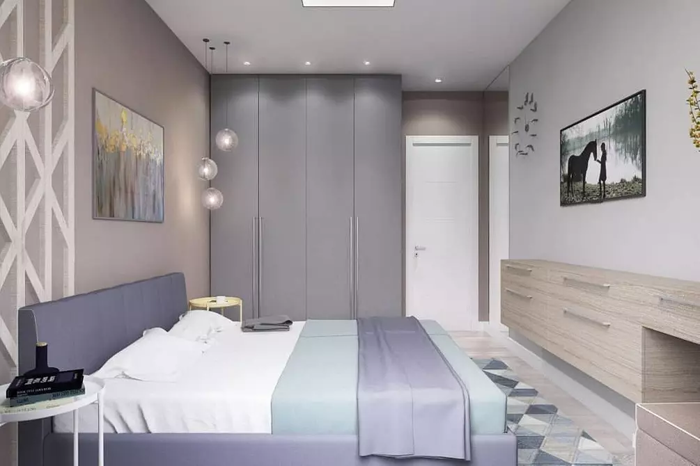 Z veseljem se zbudim: 14 najboljših idej za oblikovanje stene nasproti postelje 10833_16
