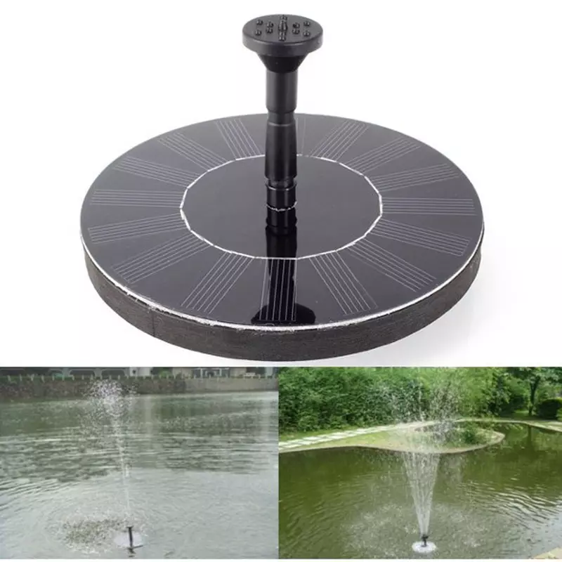 Fountain para sa pagbibigay sa solar baterya: larawan