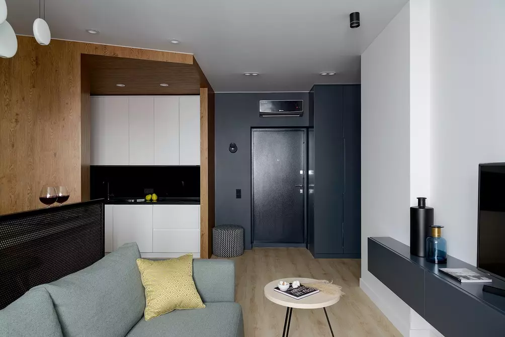 5 Eksempler på smart og funksjonell design av en-roms leilighet 10852_52
