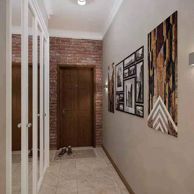 Desain koridor sempit ing apartemen: 6 metode nambah ruang 10854_23