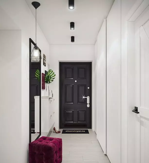 Desain koridor sempit ing apartemen: 6 metode nambah ruang 10854_56