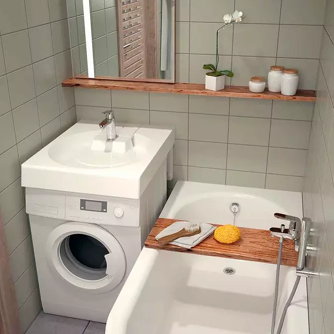 Hvor å sette en vaskemaskin i liten størrelse: 7 Smarte alternativer 10858_9