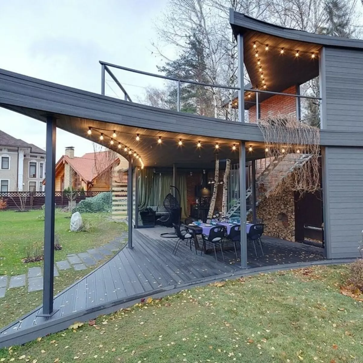Progettiamo l'interno della veranda e delle terrazze in una casa privata 10873_49