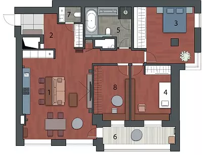 लॉफ्ट लॉफ्ट: नोवोसिबिर्स्क में तीन बेडरूम का अपार्टमेंट 10907_48