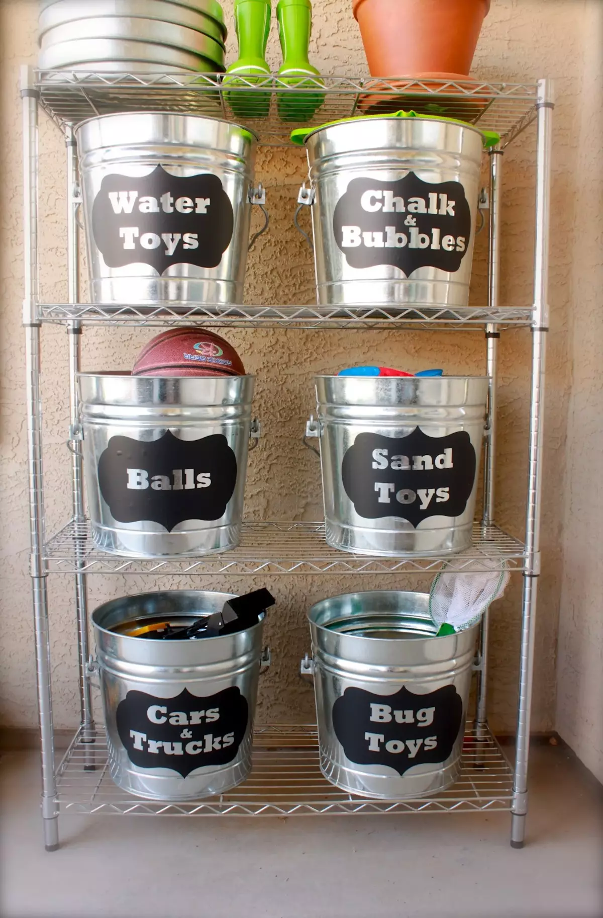 Buckets for storage