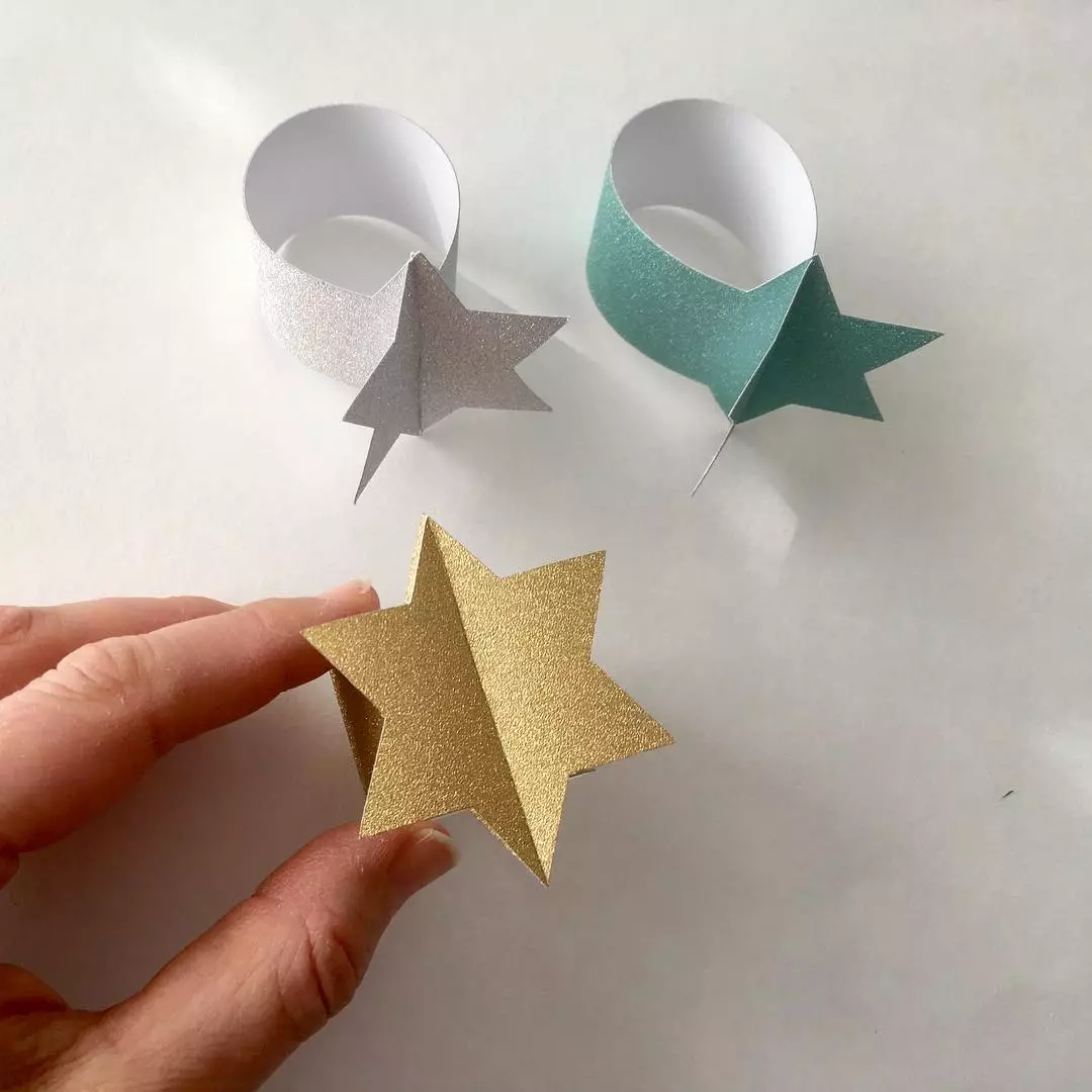 Anéis de papel para fotos de design de decoração de guardanapos