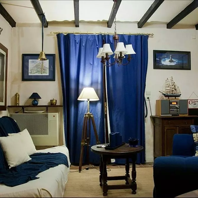 Blue Apartment Interior: 30 Stylish mienzaniso uye zvakanakisa musanganiswa 10964_14