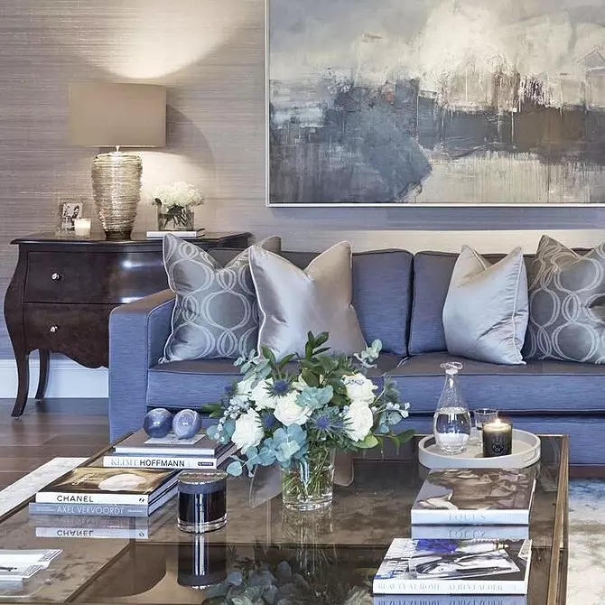 Interior del apartamento azul: 30 ejemplos elegantes y mejores combinaciones 10964_24