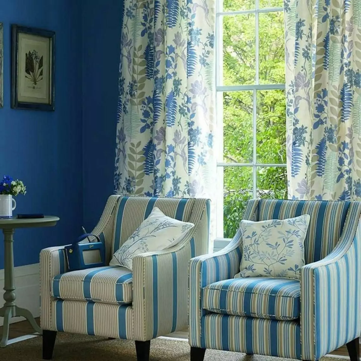 藍色公寓室內：30個時尚的例子和最好的組合 10964_7