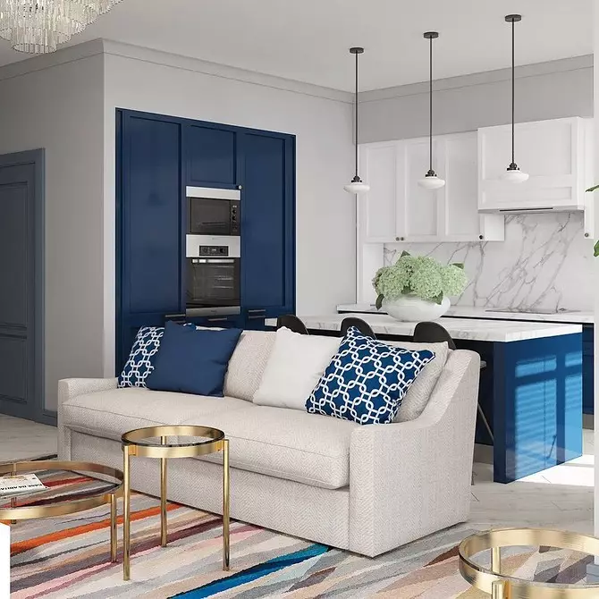 Blue Apartment Interior: 30 exemples elegants i millors combinacions 10964_9