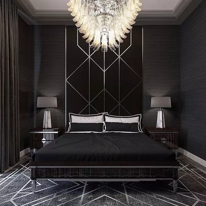 Дизайн на тъмната спалня: 57 луксозни идеи 10968_104