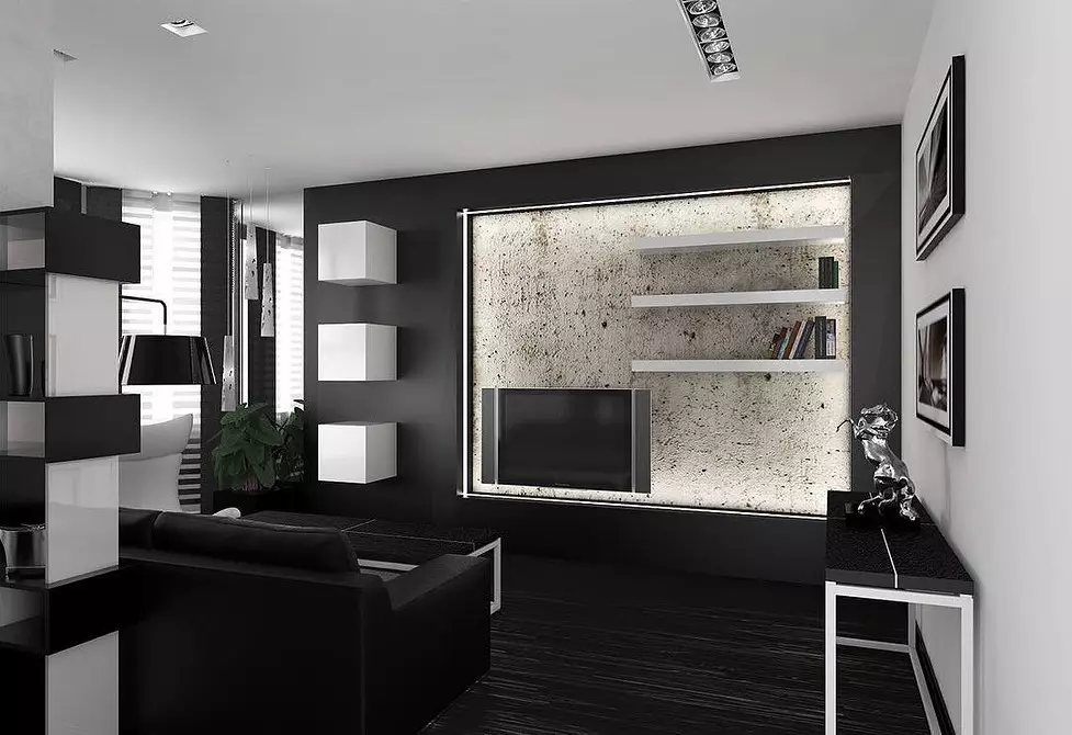 Moderný interiér obývacej izby: 50 štýlových možností 10969_23