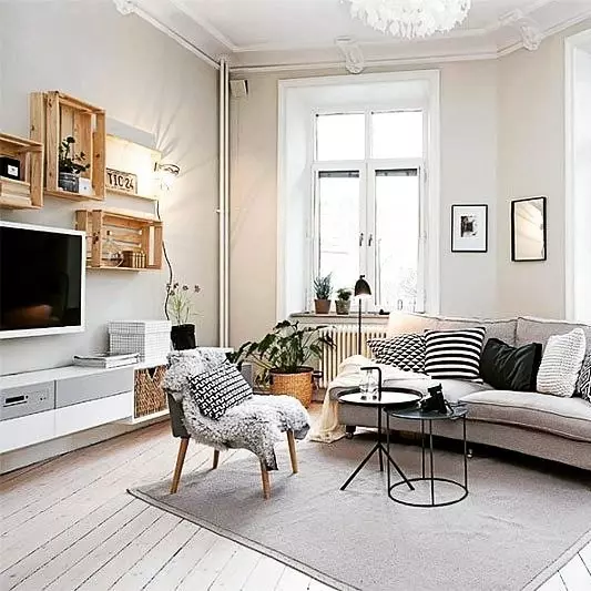 Modernes Interieur des Wohnzimmers: 50 stilvolle Optionen 10969_43