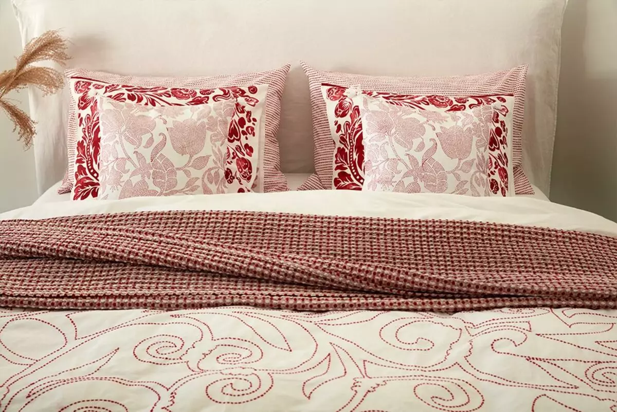 Bimë shtrati bimore printime në dhomën e dhomës së brendshme të dizajnit të stilit
