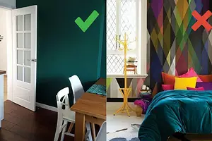 लहान अपार्टमेंटमध्ये रंगीत भिंती: सर्वकाही कसे करावे? 11024_1