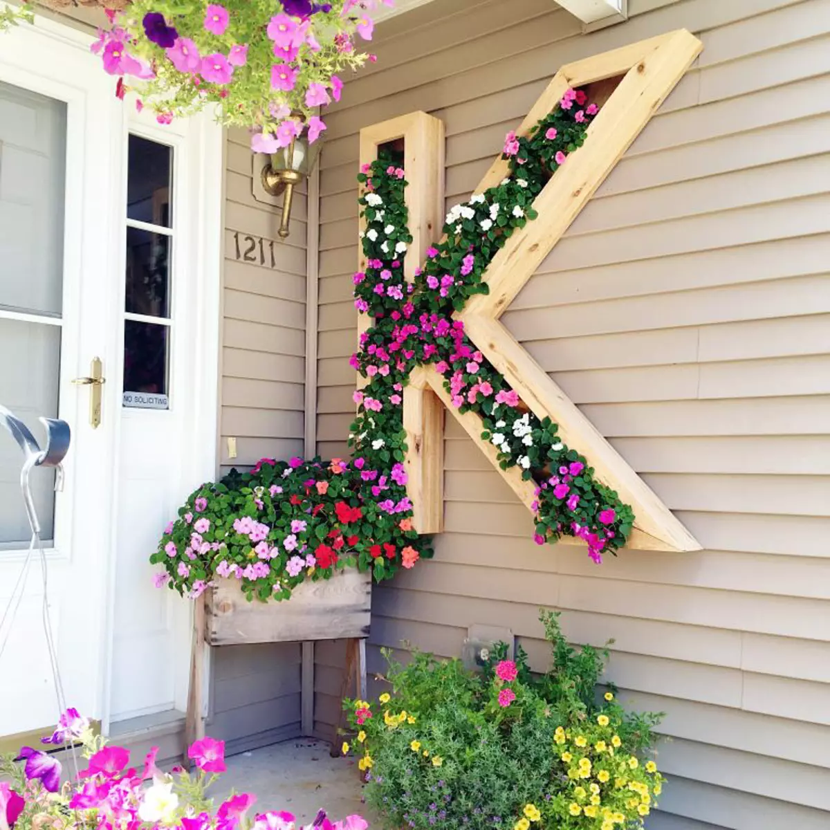 Vertical flowerbed.