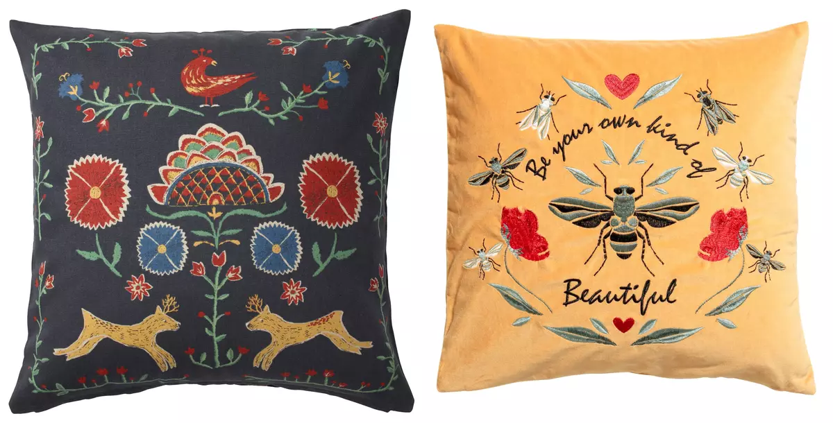 Pillows with prints in Art Deco