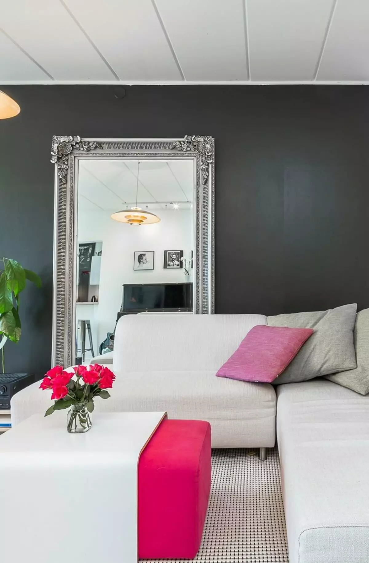 Large mirror in the living room