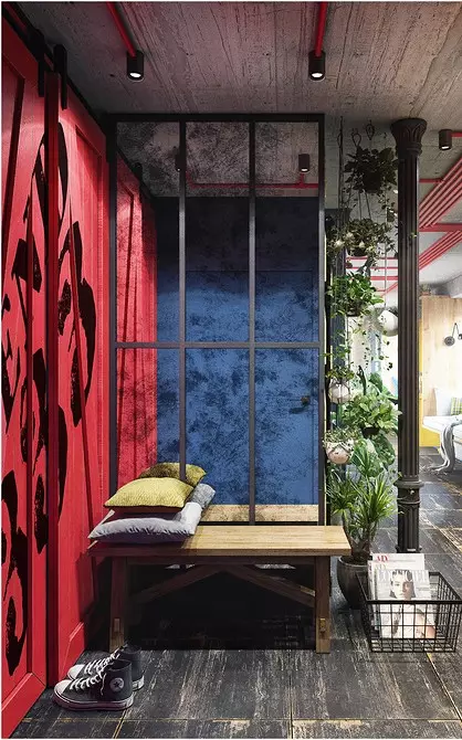 Mix de design brilhante: loft, industrial, eco e país no interior do apartamento 11128_58