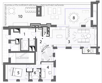Svijetli dizajn mješavina: potkrovlje, industrijski, eko i zemlja u unutrašnjosti apartmana 11128_64