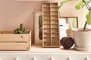 For storage and not only: 14 ideas of using a wooden box from IKEA 1114_1