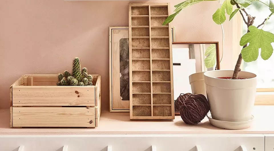 Für die Lagerung und nicht nur: 14 Ideen der Verwendung einer Holzkiste von Ikea