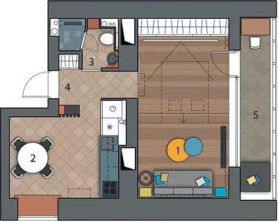 Funkcjonalne małe mieszkanie: wnętrze, w którym nawet jadalnia i szafka 11153_31