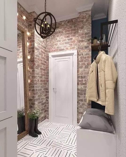 Dezajno de la koridoro en la apartamento: Faru malgrandan spacon eleganta kaj komforta 11160_21