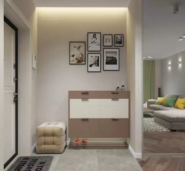 아파트의 복도 디자인 : 작은 공간을 세련되고 편안하게 만드십시오. 11160_40