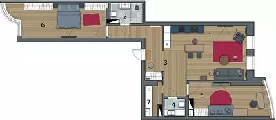Transformador interior: deseño de apartamentos que é fácil de cambiar 11188_21