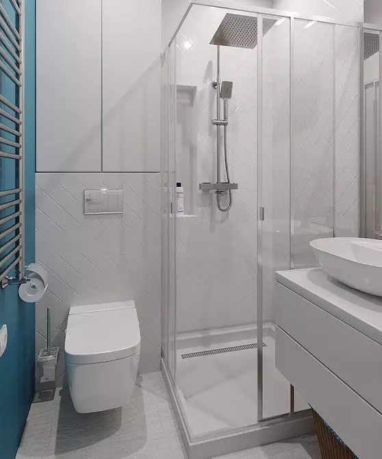 Жижиг угаалгын өрөө сонгохын тулд ямар хавтанг сонгох вэ: зөвлөмж, 60 зураг 11192_75