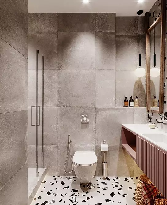 What tile to choose for a small bathroom: tips and 60 photos 11192_80