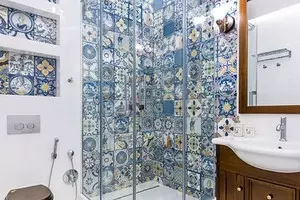 Disposición de azulexos no baño: 6 ideas verdadeiramente sinxelas e espectaculares 11209_1