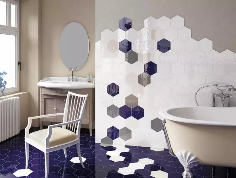 How to combine tile in the bathroom: 6 spectacular ideas