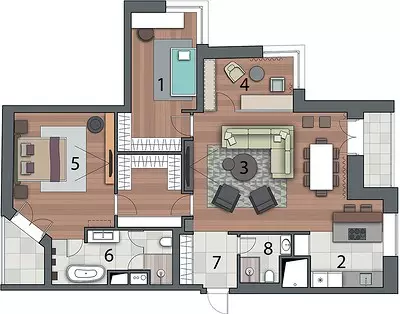 Інтер'єр квартири для сім'ї: стиль контемпорарі в природному гамі 11300_22