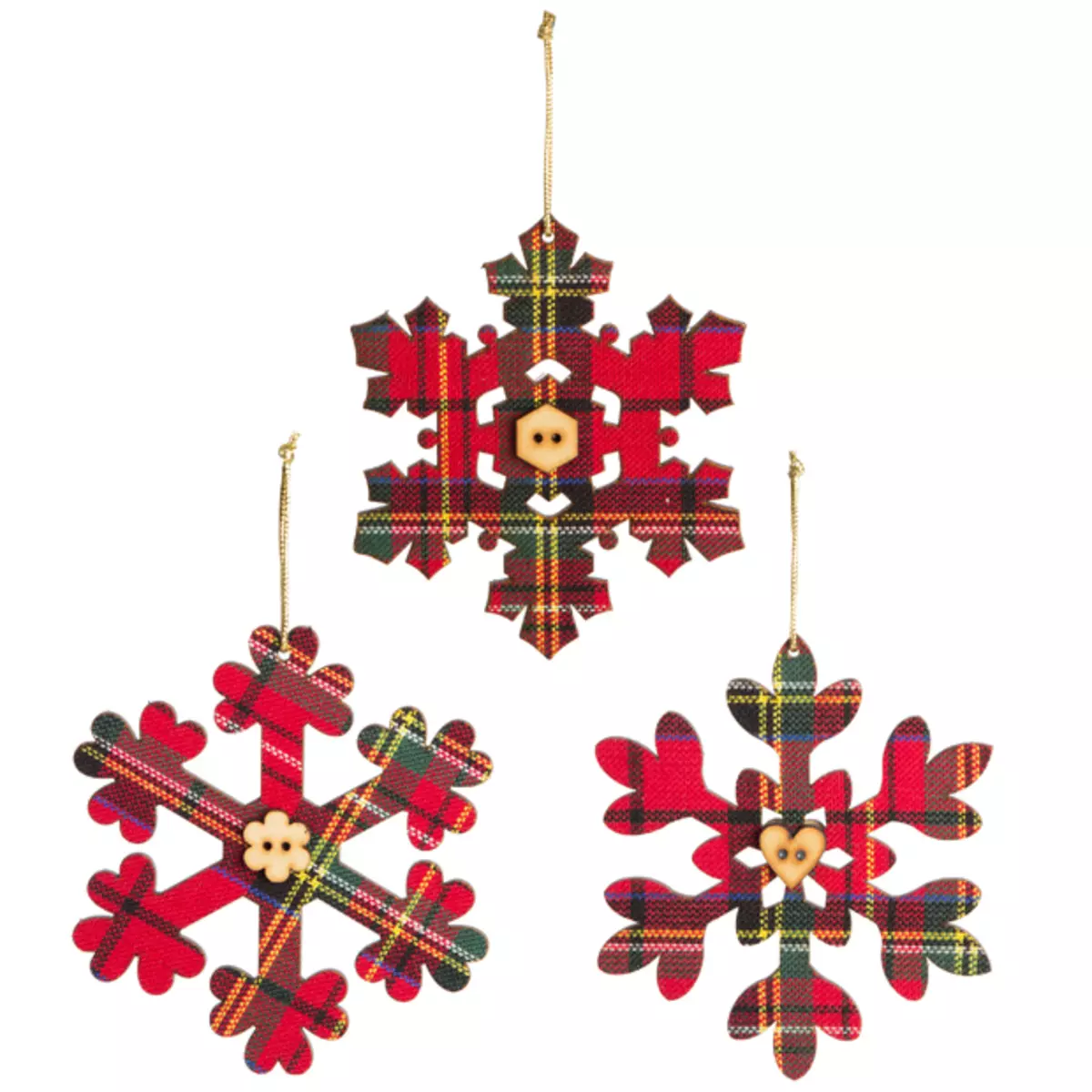 Dekorasiya Tartan Snowflake