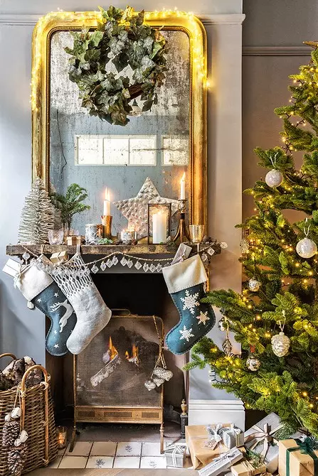 Decoración de ano: 12 ideas sorprendentes para o deseño festivo na casa 11396_10