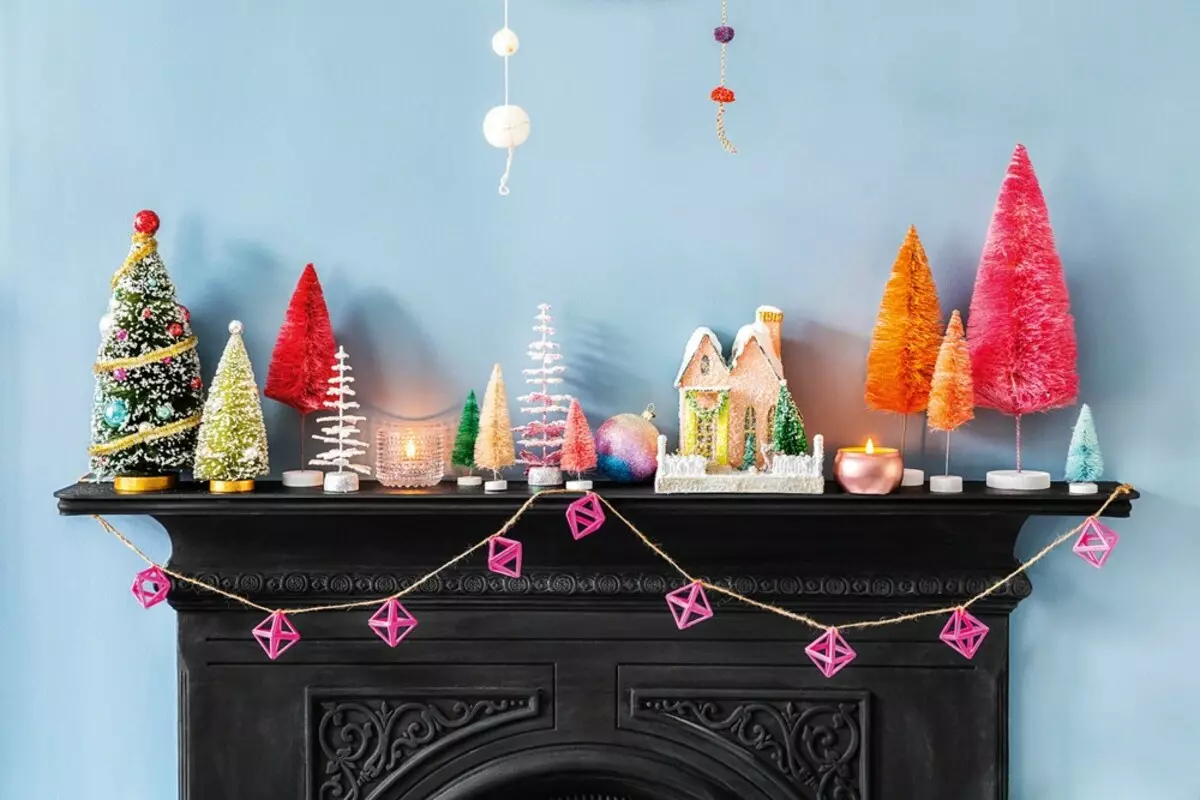 Decoración de ano: 12 ideas sorprendentes para o deseño festivo na casa 11396_7