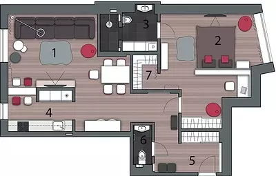 Apartma za študenta: Notranjost v sivo-belih tonih s svetlimi poudarki 11404_33