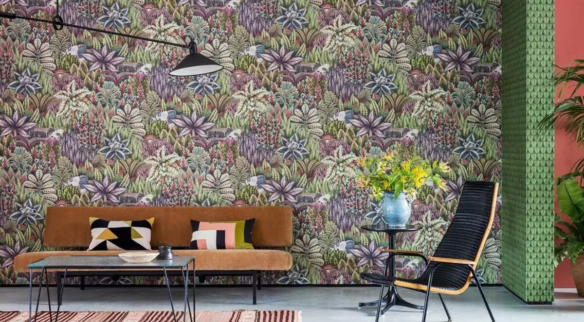 Como combinar Wallpapers na sala para obter un interior elegante