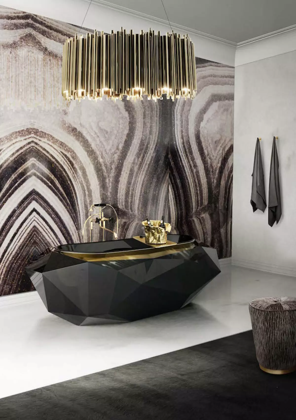 浴室的自然美容：7適合使用大理石的風格