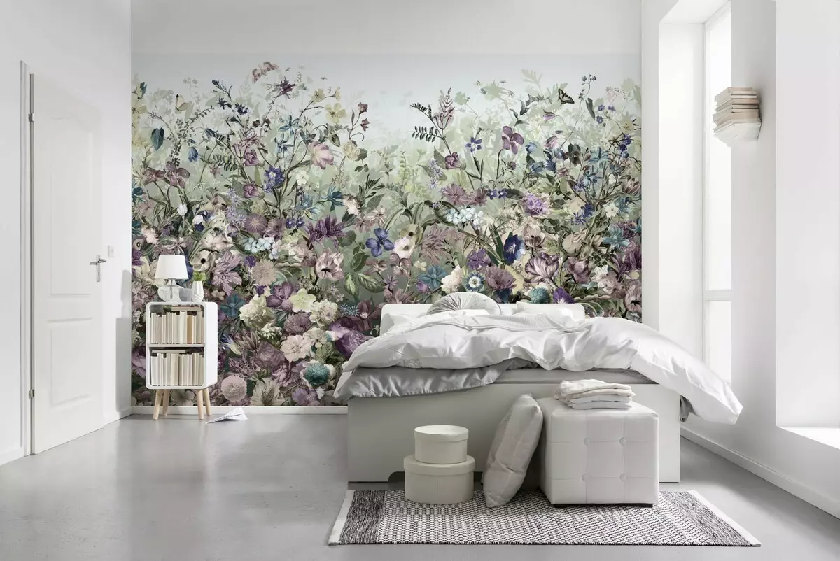 Murale murale dans la chambre à coucher: 15 solutions de design originales
