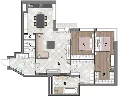 Dizajn apartmana u stilu moderne klasične (fotografije) 11538_32