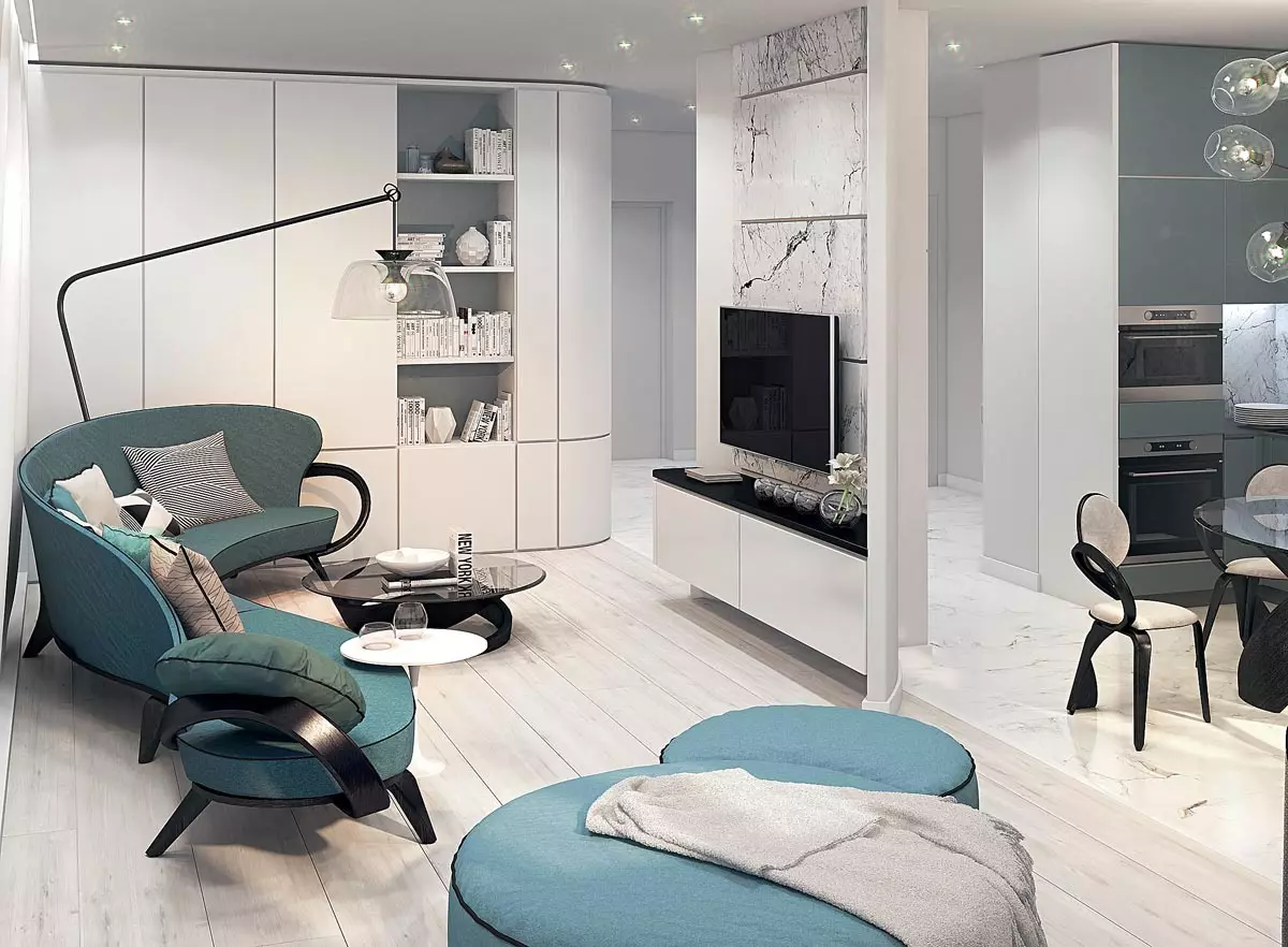 पेस्टल रंग शैली में रहने का कमरा minimalism