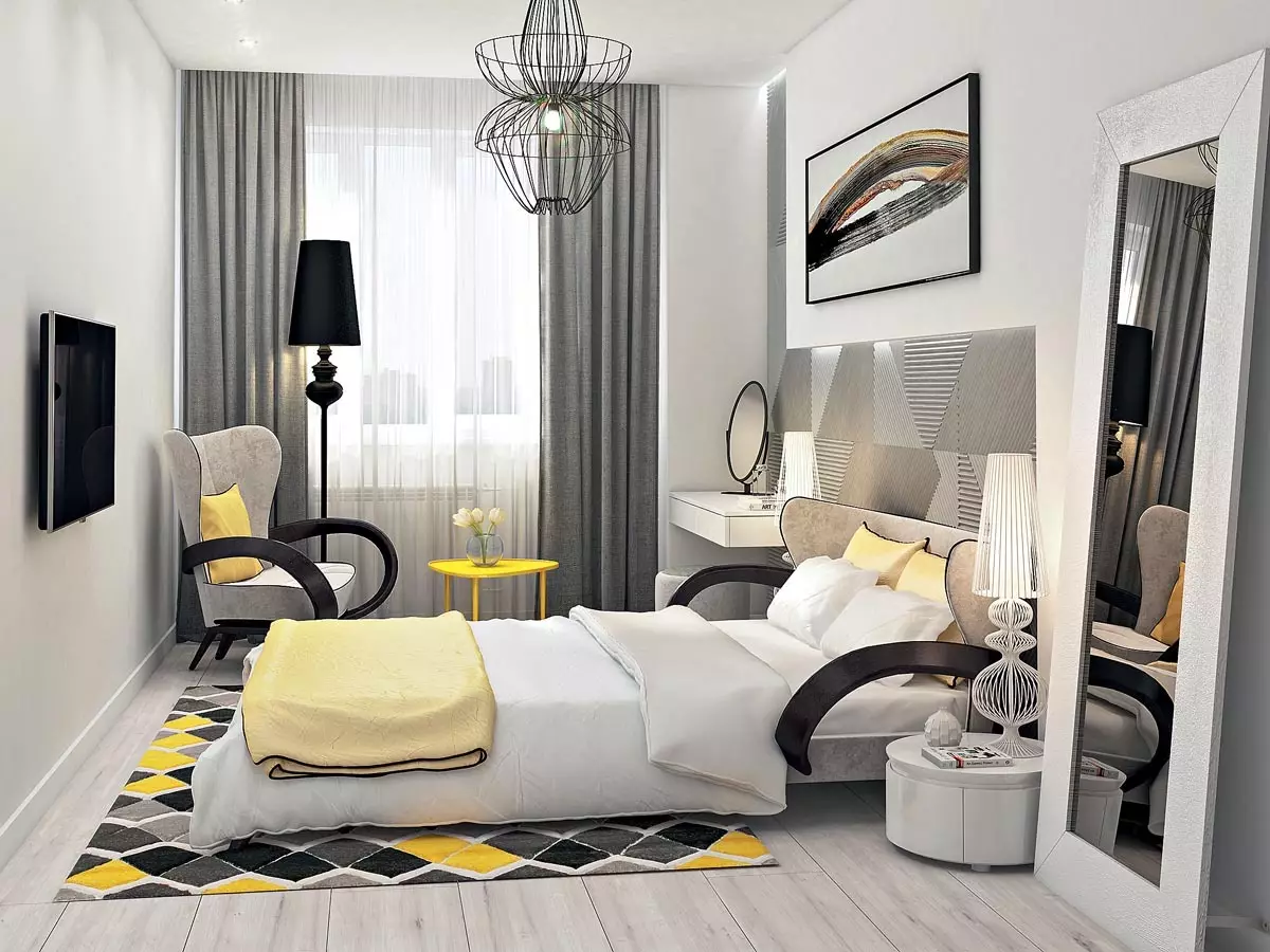 Camera da letto in stile pastello stile minimalismo